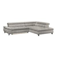 Ecksofa Gemini Naturfarben, B: 312 cm - Chromfarben/Beige, KONVENTIONELL, Textil (312/234cm)
