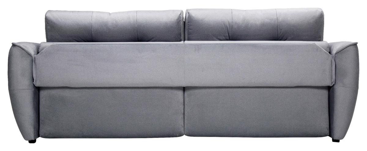 Boxspringová pohovka BOMBEI, sivý velúr - čierna/sivá, Modern, drevo/kompozitné drevo (243/94/125cm) - Premium Living