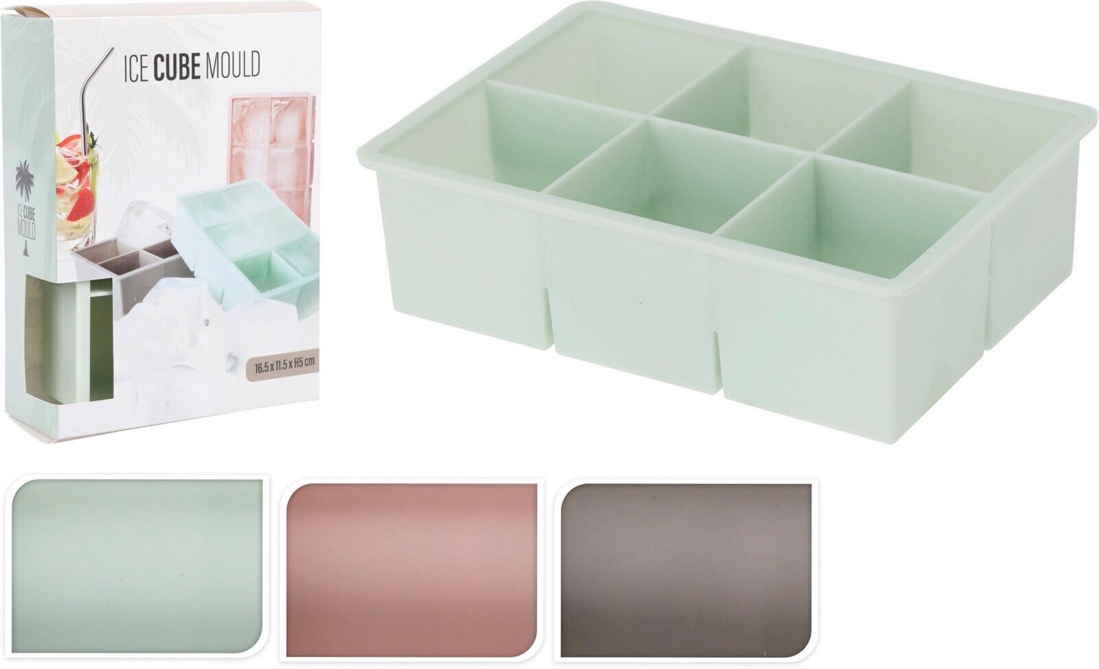 Eiswürfelform Spring - Hellrosa/Grau, Basics, Kunststoff (16,5/11,5/5cm)