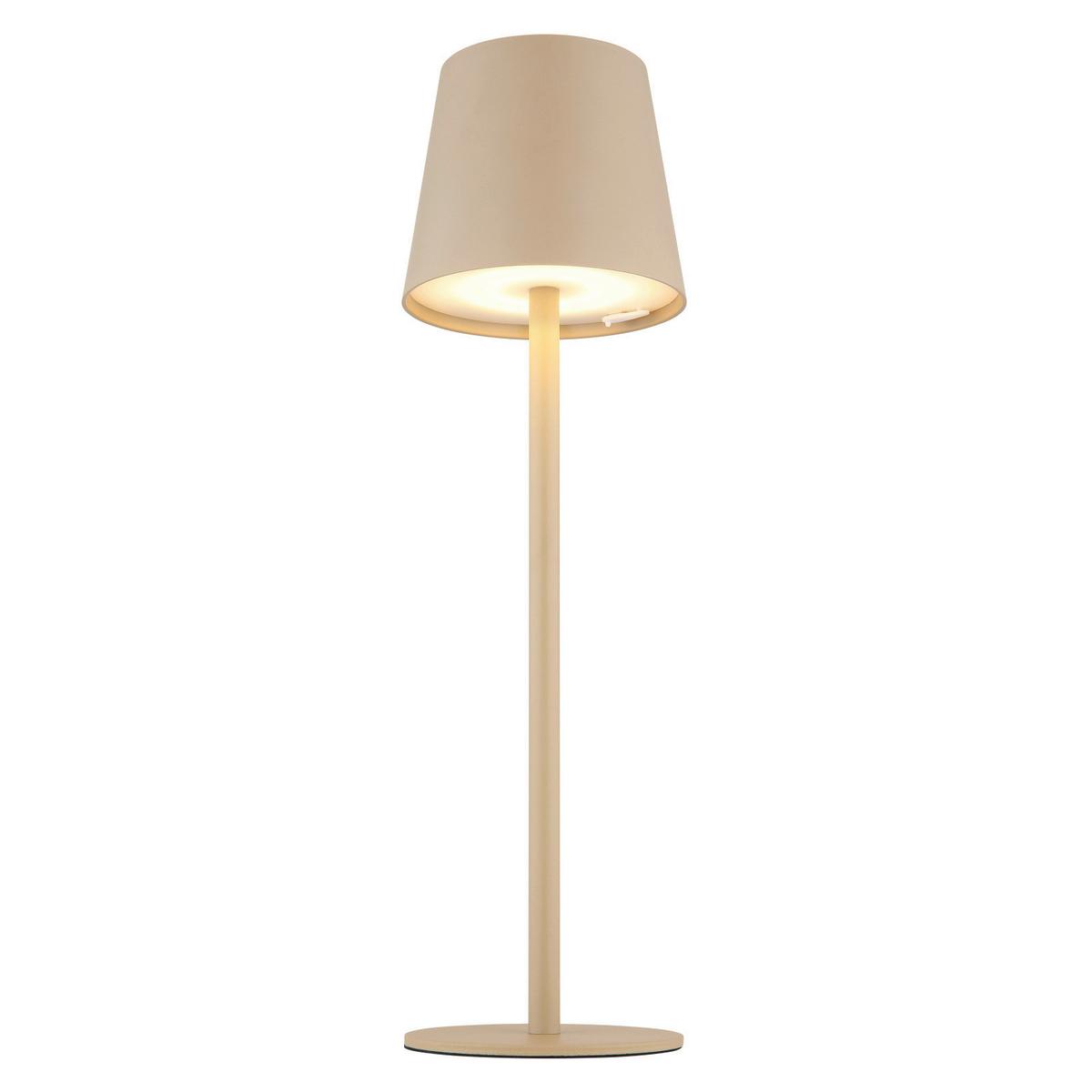 Akku-tischleuchte 58438s 2 Höhen Montierbar - Sandfarben/Opal, Trend, Kunststoff/Metall (10,6/36cm) - Globo