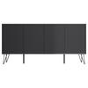 Sideboard Posseik Industrial Graphitfarben B: 155 cm - Schwarz/Graphitfarben, Design, Holzwerkstoff (155/75,8/42cm) - P & B