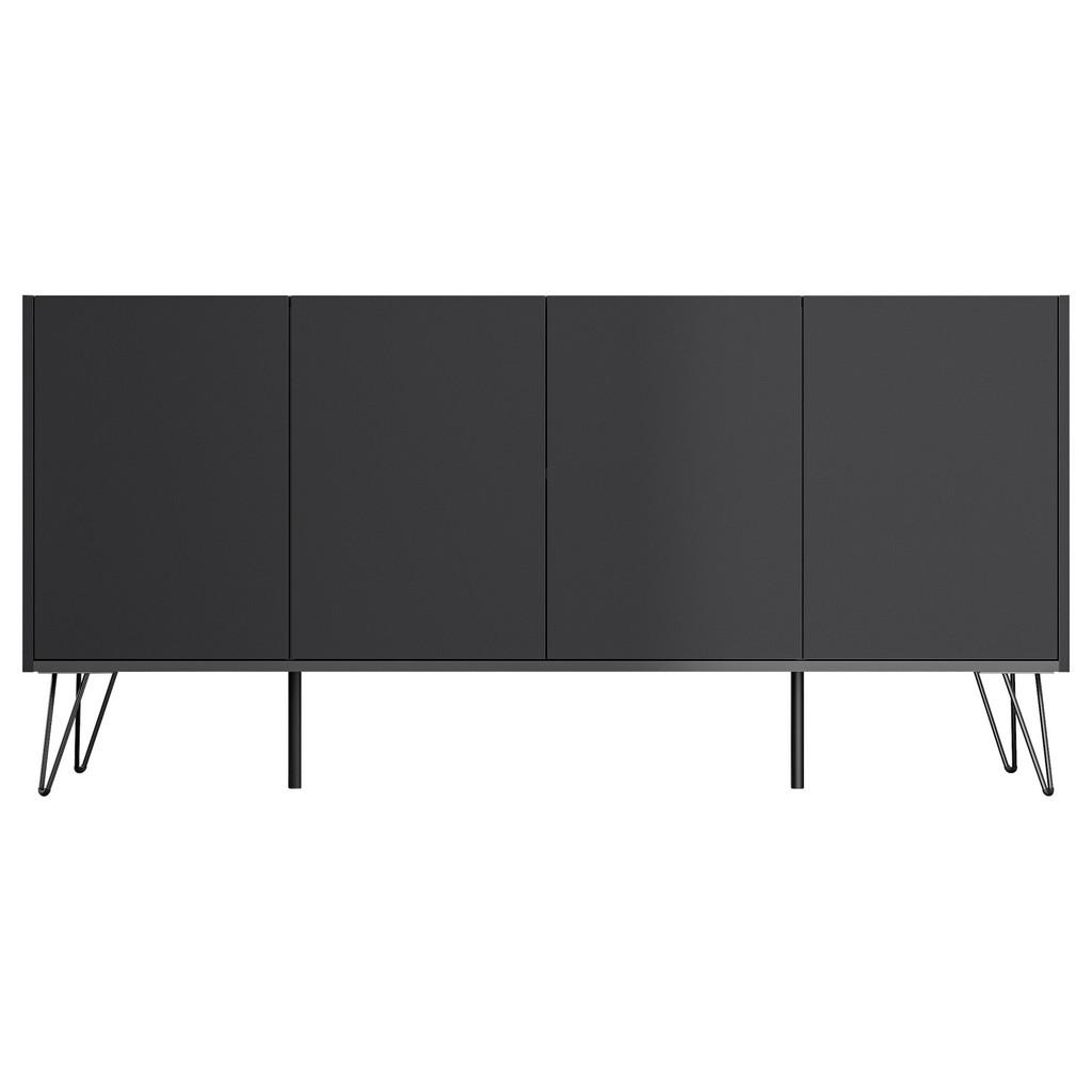 Sideboard Posseik Industrial Graphitfarben B: 155 cm