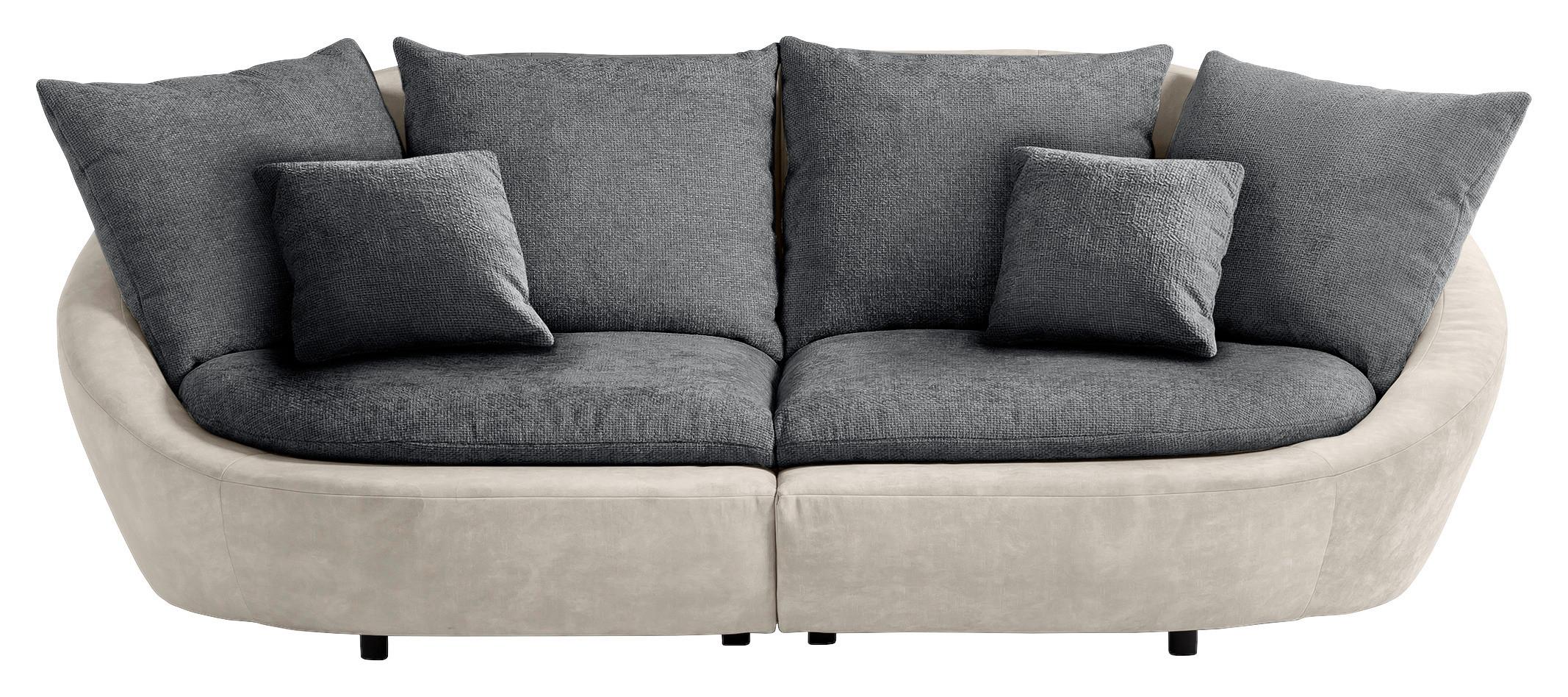 Bigsofa Maui - Anthrazit/Beige, MODERN, Textil (280/87/131cm) - Trendmanufaktur