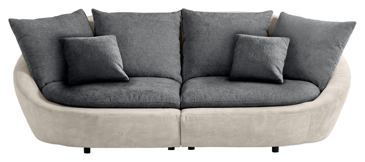 Bigsofa Maui - Anthrazit/Beige, MODERN, Textil (280/87/131cm) - Trendmanufaktur