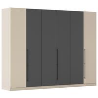 Kleiderschrank Safari B: 271 cm - Champagner/Grau, KONVENTIONELL, Holzwerkstoff (271/229/54cm)