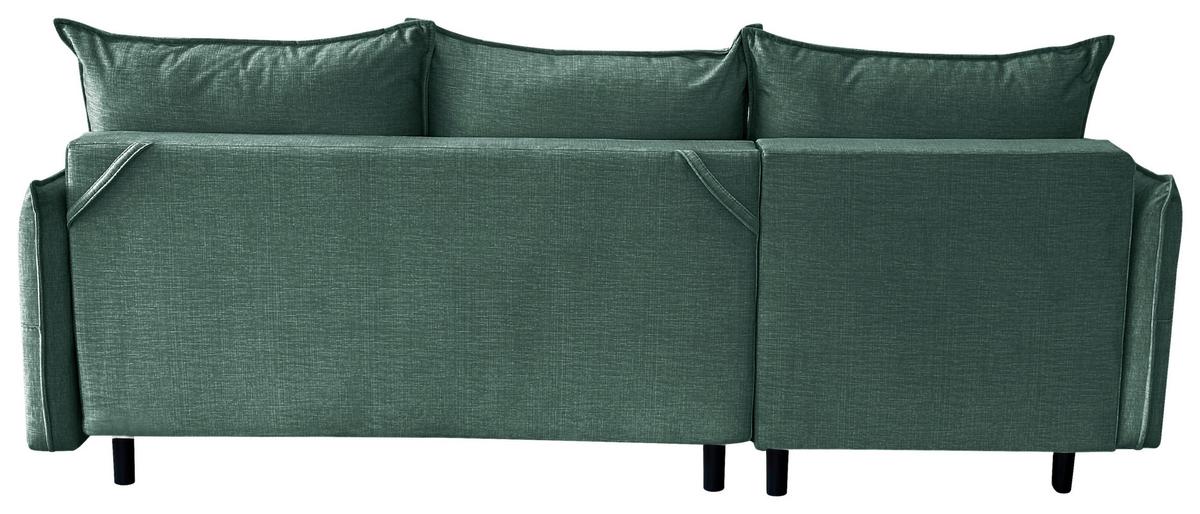 Ecksofa Melody - Schwarz/Mintgrün, Design, Textil (170/235cm) - MID.YOU