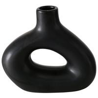 DEKORAČNÁ VÁZA METTY II - čierna, Modern, keramika (6/17/16cm) - Modern Living