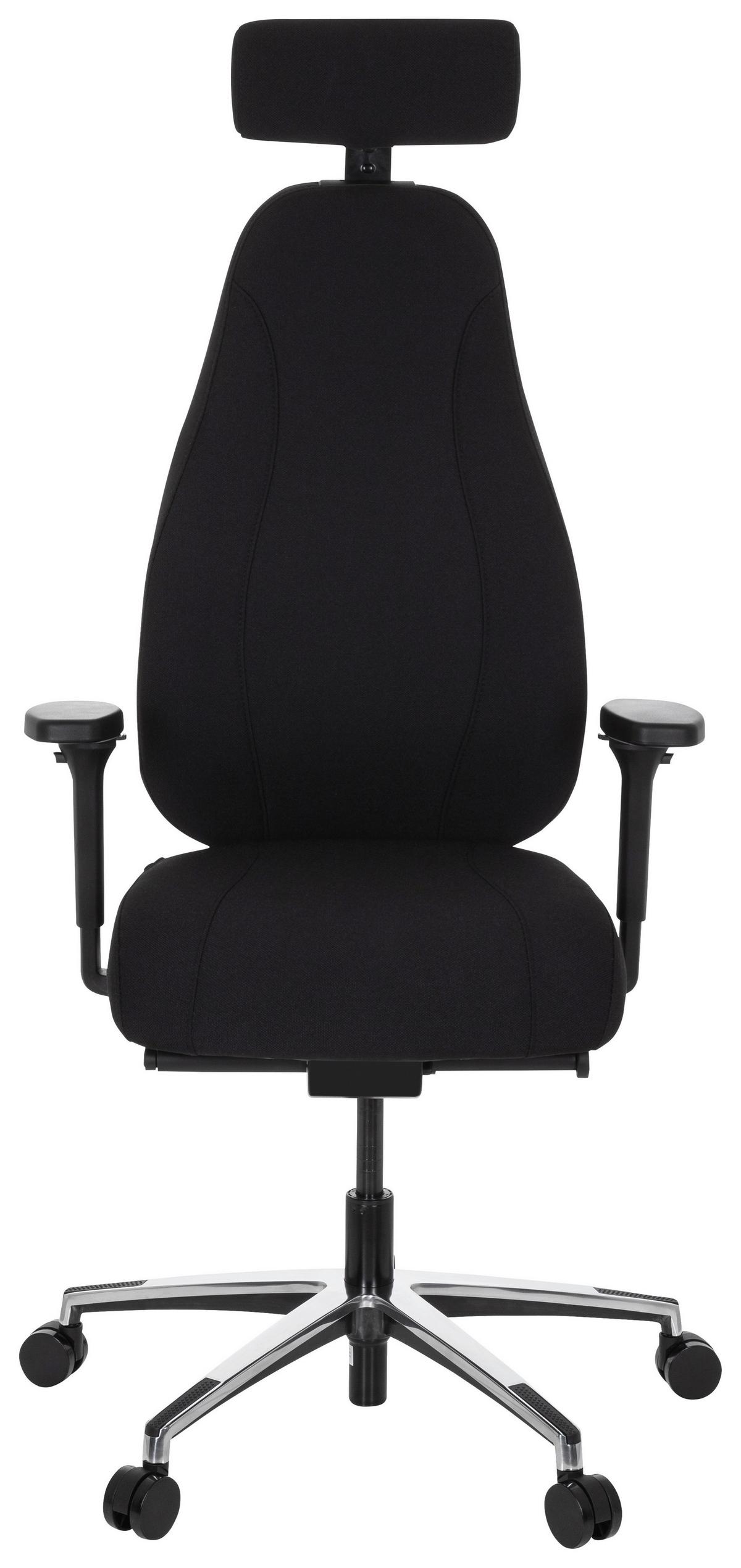 Drehstuhl Resistio Armstützen Schwarz Bis 150kg - Schwarz, MODERN, Kunststoff/Textil (71/140/62cm) - MID.YOU