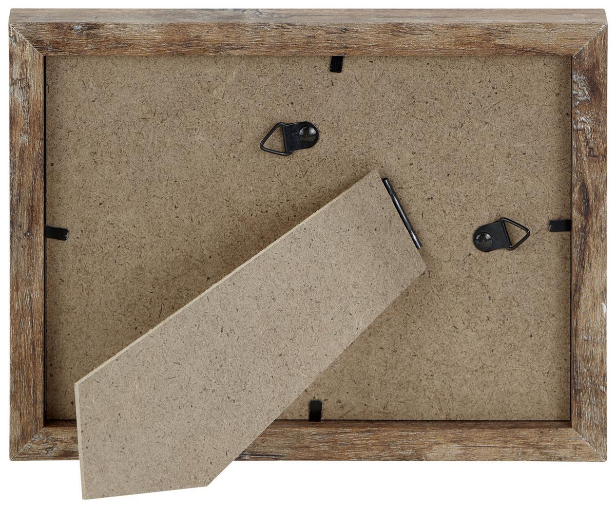 Bilderrahmen 13x18 cm Carla Holz Naturfarben, 15,6x21,1 cm - Nussbaumfarben, Basics, Glas/Holz (15,6/21,1/2cm) - Luca Bessoni