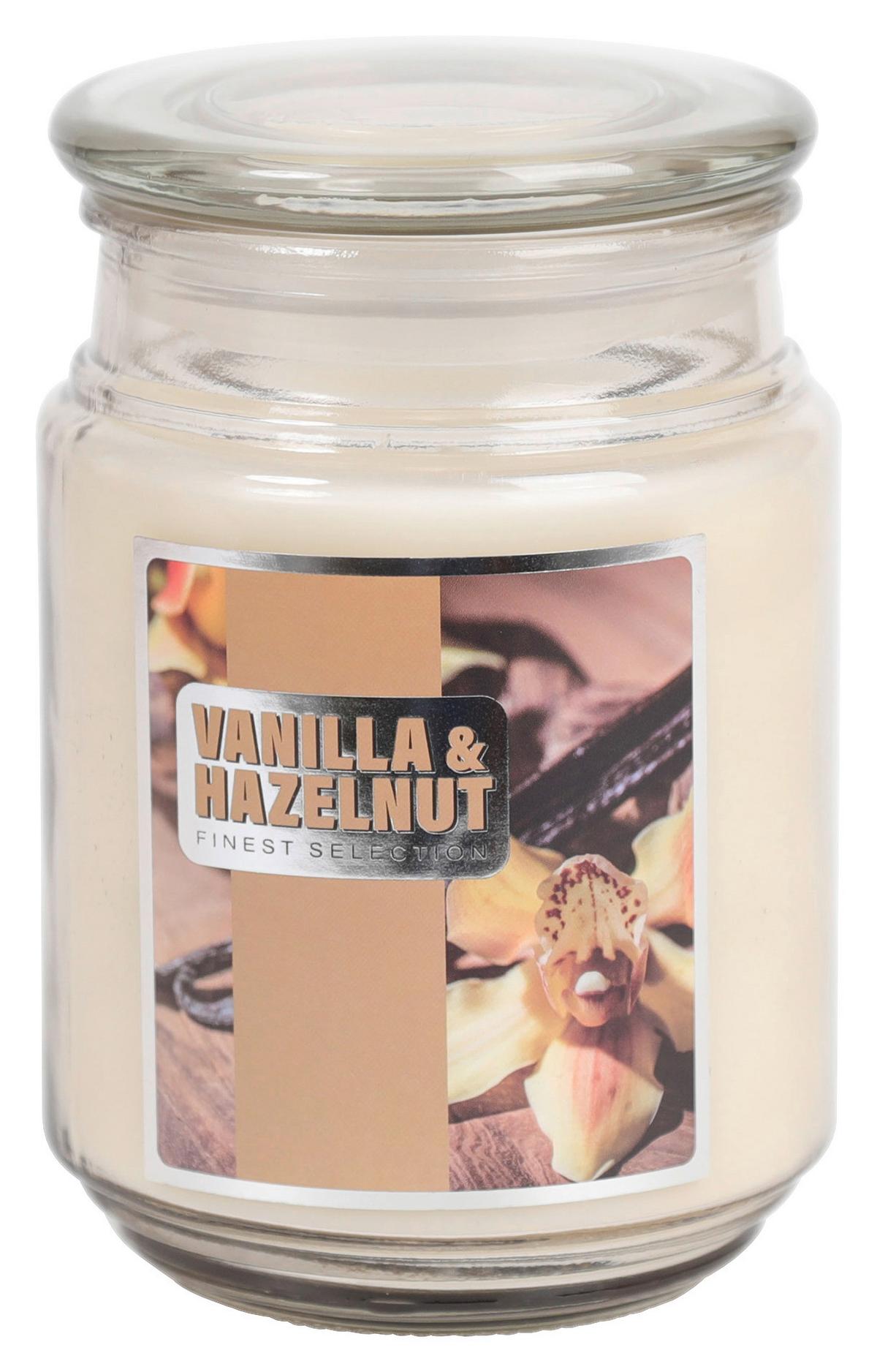 Kerze im Glas mit Deckel Caralina, Ø/H: 9/14,5 cm - Beige/Rot, Basics, Glas (9/14,5cm) - Luca Bessoni