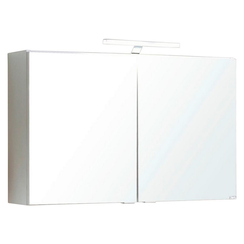 Spiegelschrank Siena mit LED 2-türig B/H/T: 80x65x20cm Weiß