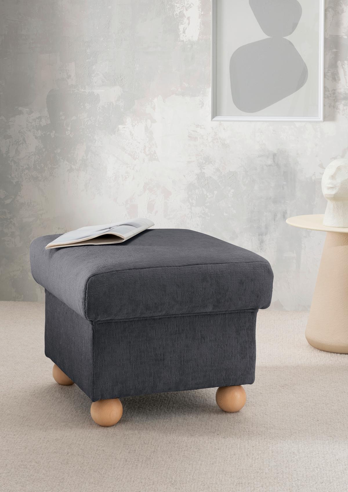 Hocker Torello Anthrazit B: 56cm - Wildeiche/Anthrazit, KONVENTIONELL, Textil (56/46/56cm) - Livetastic