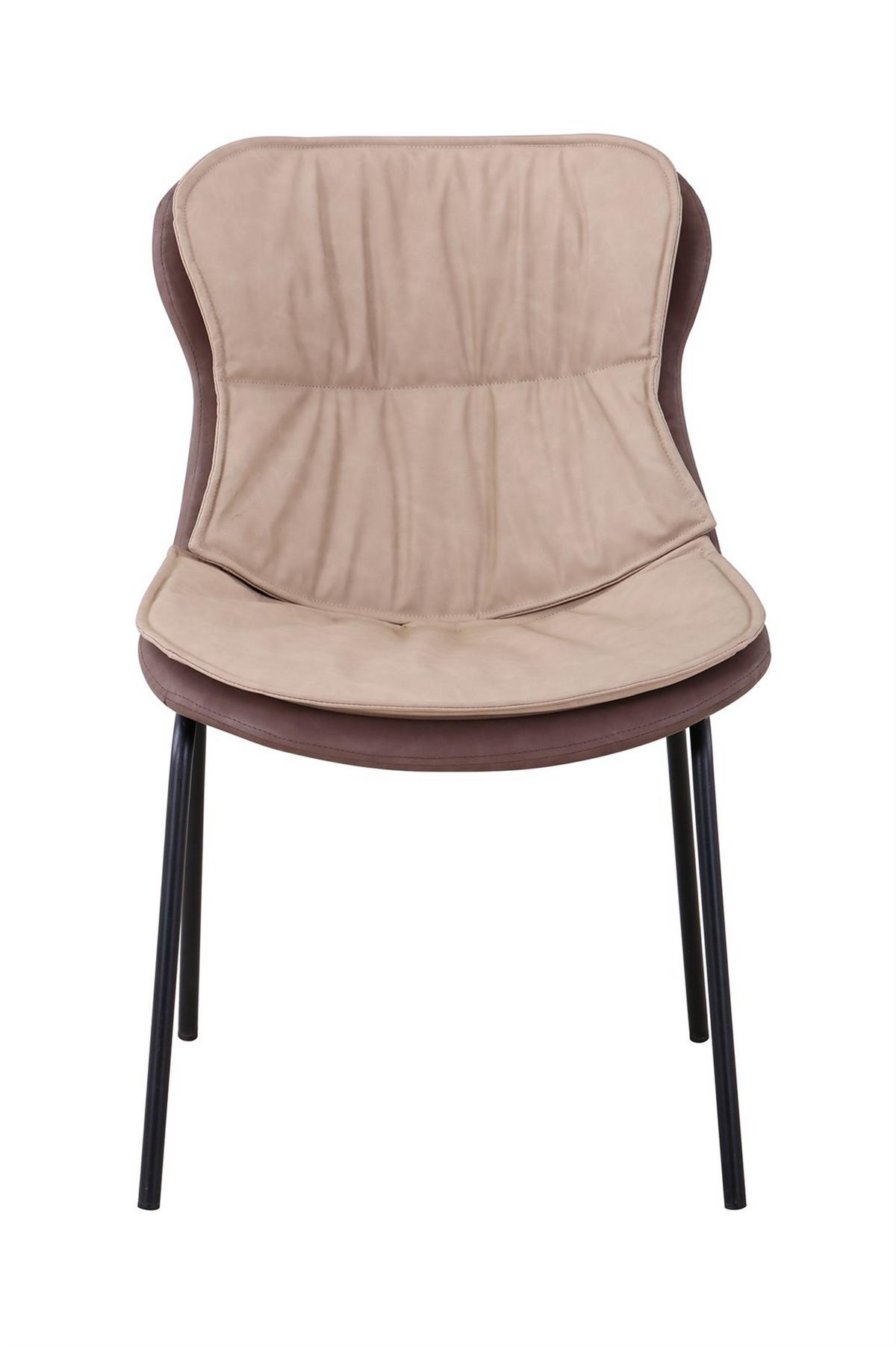 Stuhl Brady 200 Beige/braun - Hellbraun/Beige, Design, Textil (54/84/64cm) - Kayoom