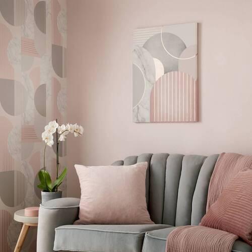 Bild 107992 - Goldfarben/Rosa, Basics, Holzwerkstoff/Textil (50/70/3cm)