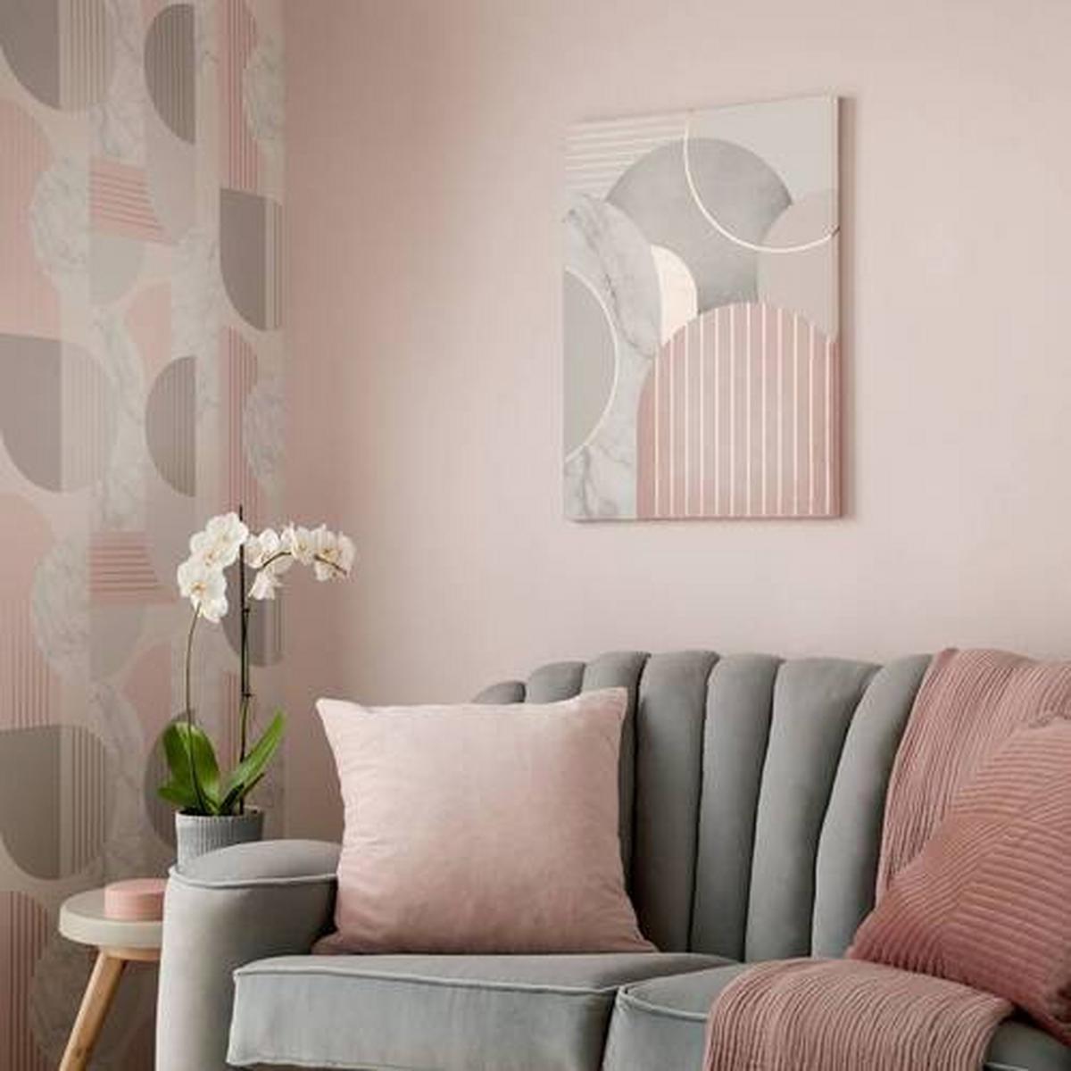 Bild 107992 - Goldfarben/Rosa, Basics, Holzwerkstoff/Textil (50/70/3cm)