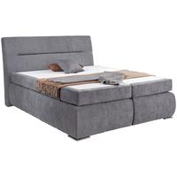 BOXSPRINGOVÁ POSTEĽ PENNA H2/H3 - antracitová/chrómová, Konventionell, kov/textil (180/200cm)
