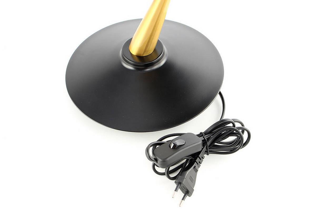 Tischlampe Flyer Schwarz/ Goldfarben - Goldfarben/Schwarz, Trend, Metall (36/36/50cm) - Kayoom