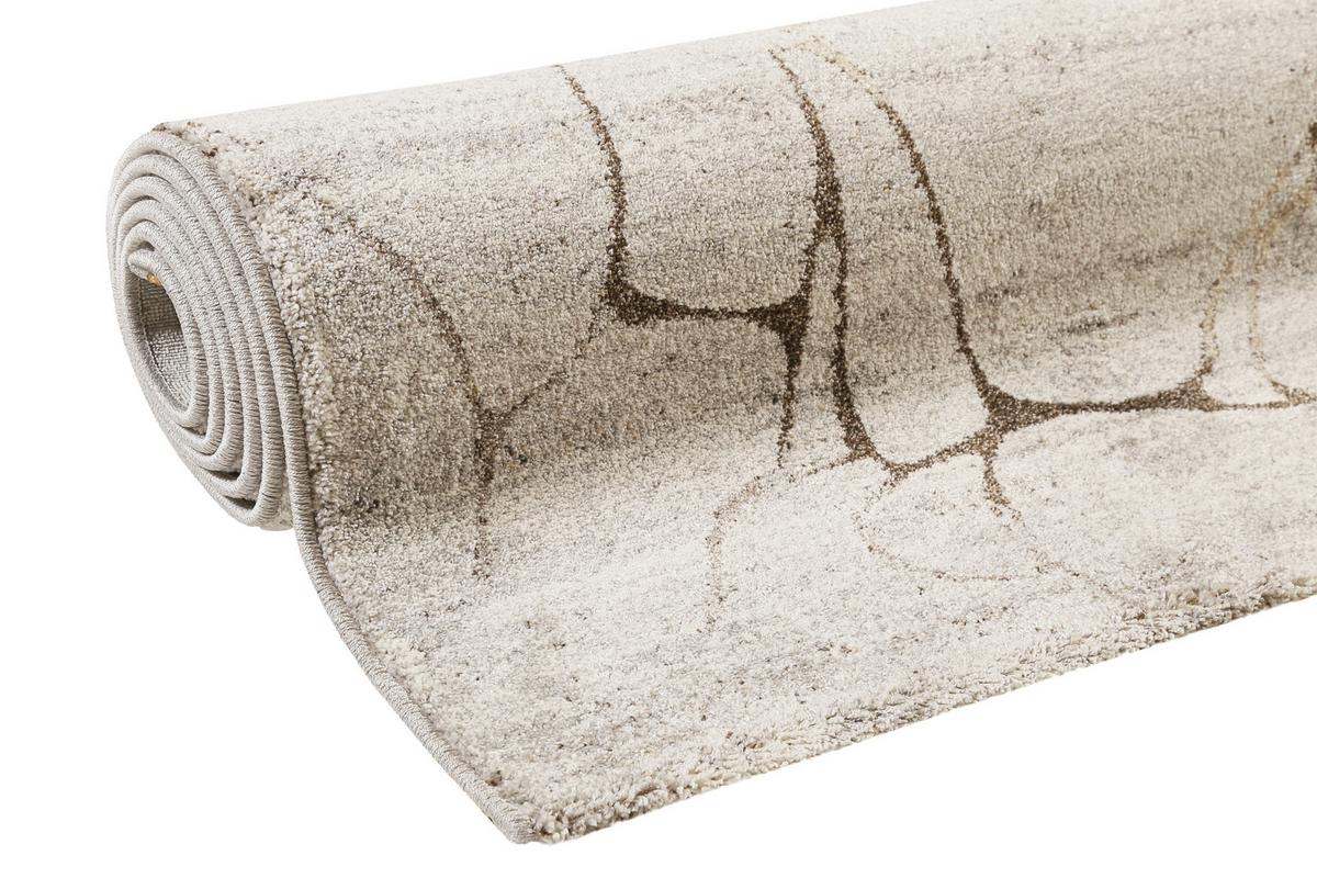 Webteppich Solo Fields Taupe/Beige 200x290 cm - Taupe/Beige, Design, Textil (200/290cm) - WECON HOME
