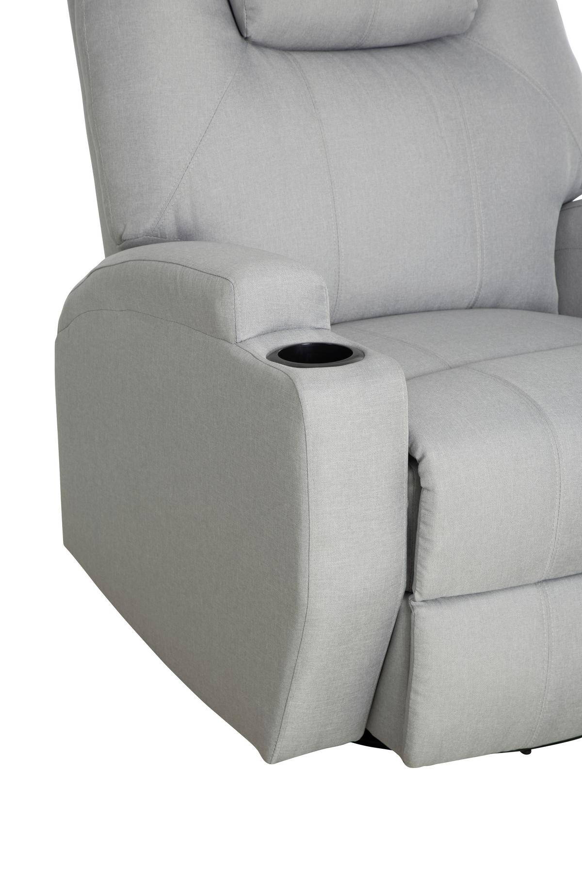 Massagesessel Bob - Schwarz/Grau, MODERN, Textil (86/110/96cm) - P & B