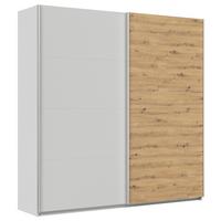 Schwebeütenschrank B: 225cm Feldkirch Seidengr/Eiche Dekor - Hellgrau/Eiche Artisan, MODERN, Holzwerkstoff (225/229/62cm)