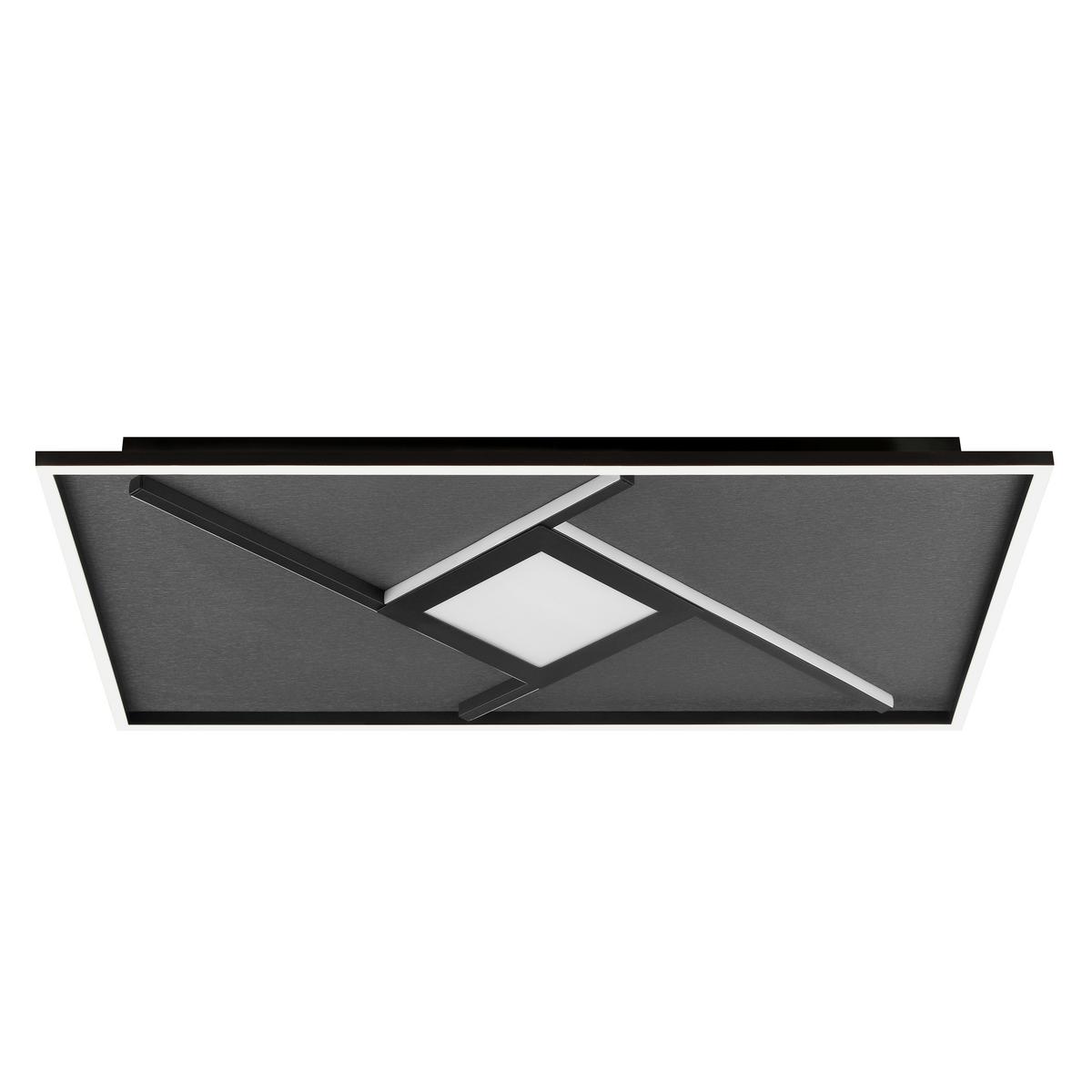 Led-deckenleuchte Hardy Schwarz B: 71 Cm - Schwarz, Design, Kunststoff/Textil (4,7/71/41cm) - Brilliant