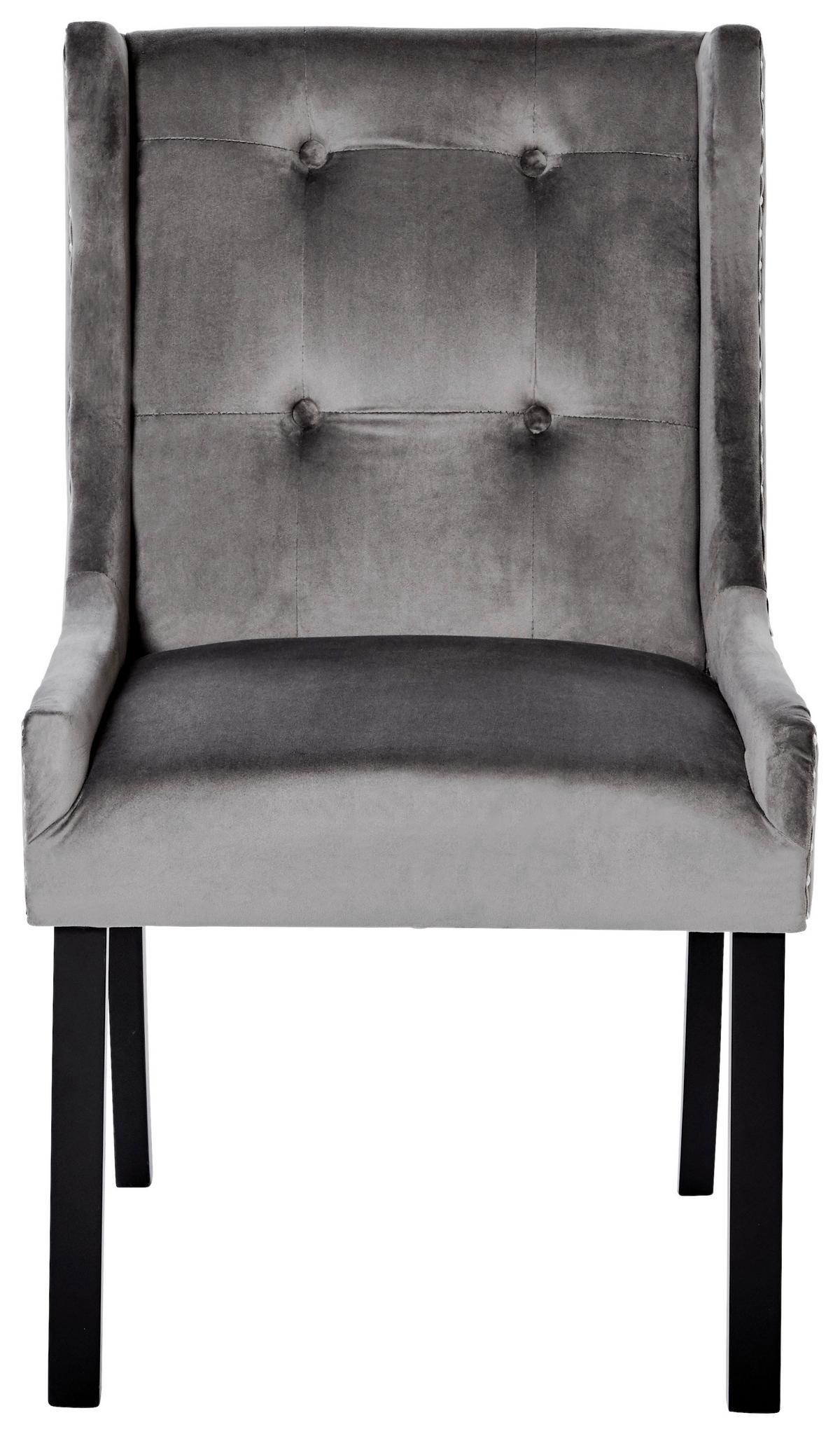Stuhl Savik Norfolk Anthrazit/schwarz B: 57 Cm - Anthrazit/Schwarz, MODERN, Holz/Textil (57/64/99cm) - Livetastic