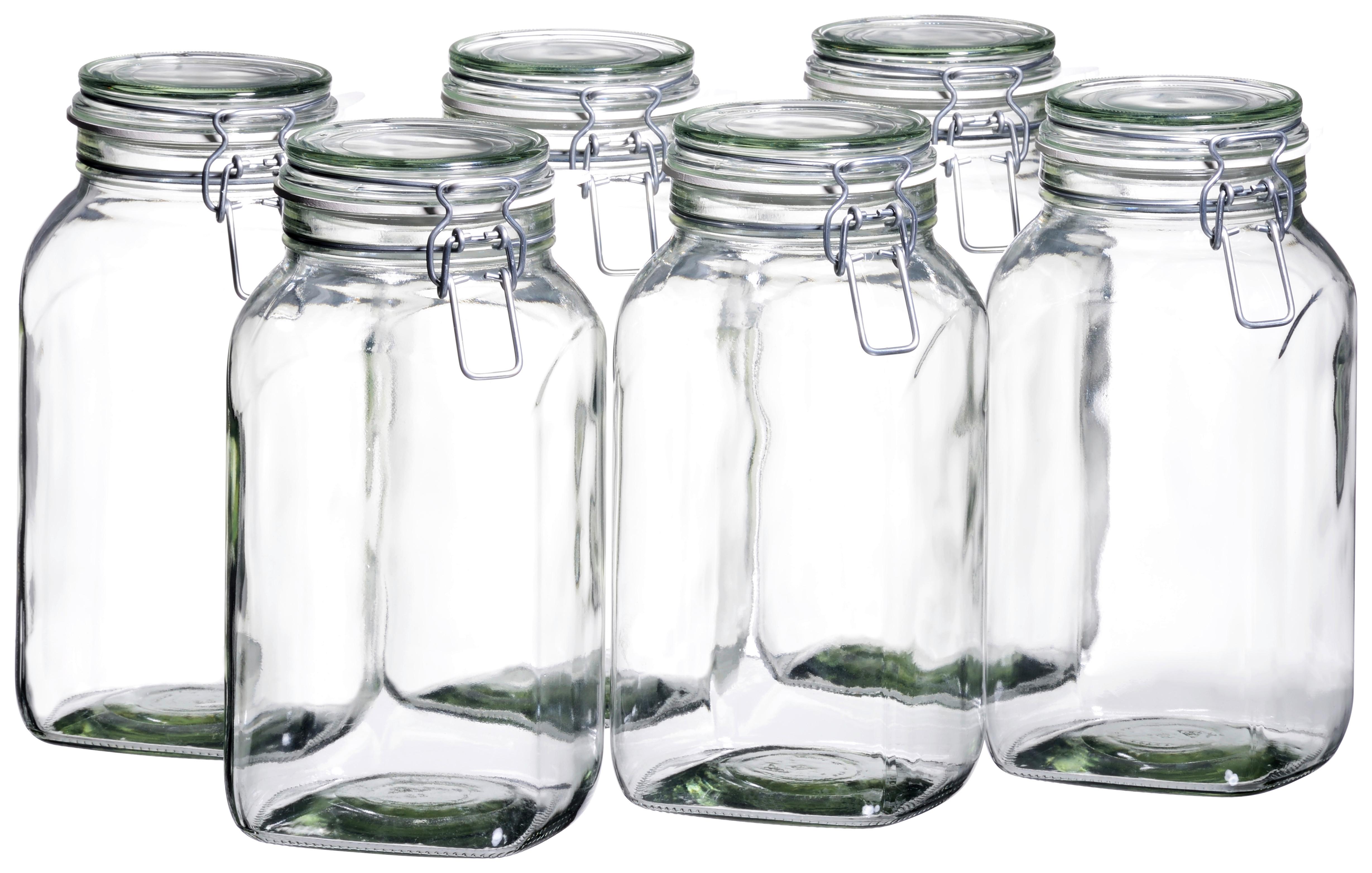 Einmachgläser 6er-Set Gothika je ca. 2,5 Liter auslaufsicher - Transparent, Basics, Glas (2500ml) - Mäser