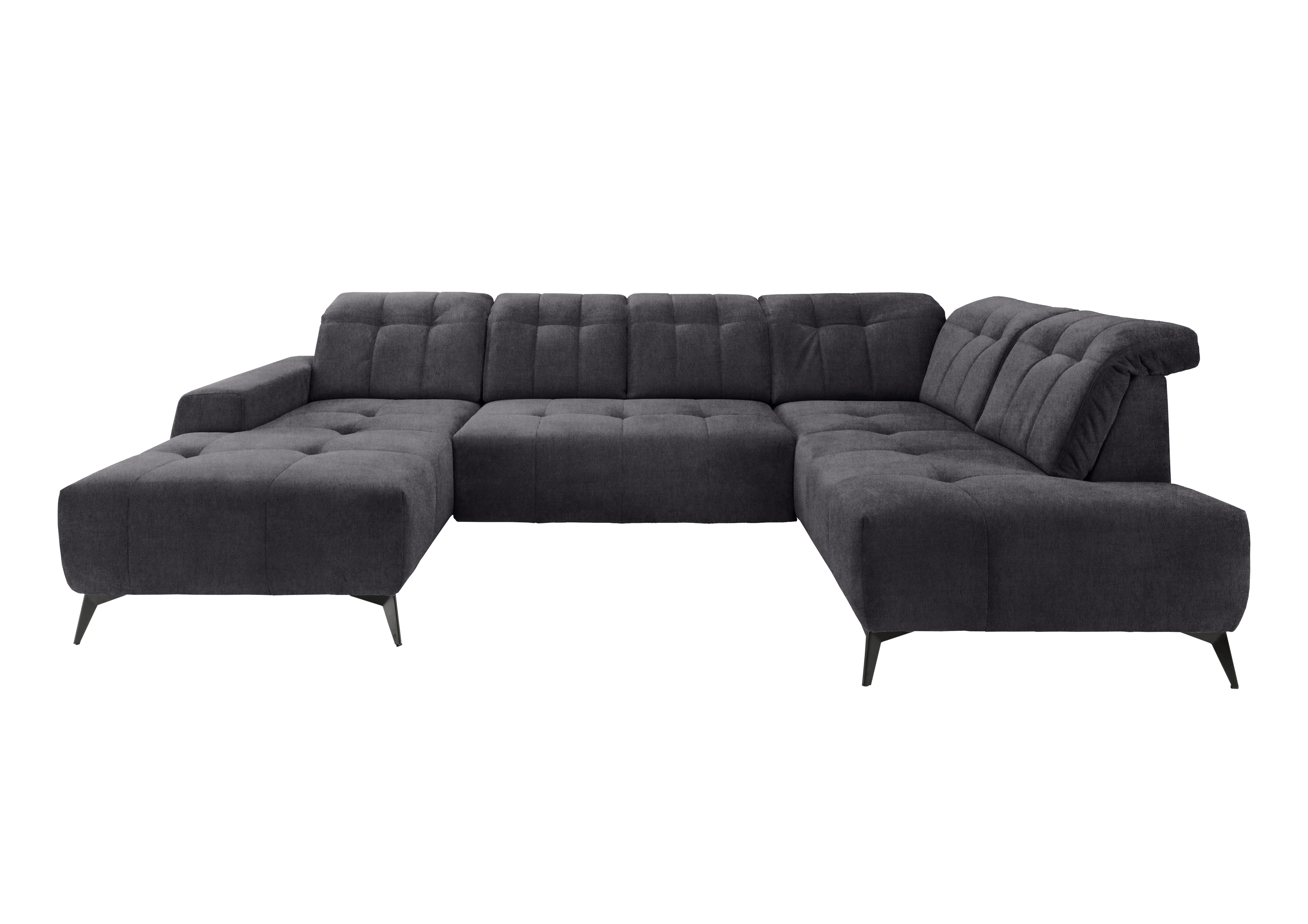 Ecksofa, Sitzvorzug Elektrisch Sano, Anthrazit, 180x337x200cm - Anthrazit/Schwarz, MODERN, Textil (180/337/200cm) - Livetastic