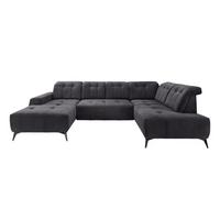 Ecksofa, Sitzvorzug Elektrisch Sano, Anthrazit, 180x337x200cm - Anthrazit/Schwarz, MODERN, Textil (180/337/200cm) - Livetastic