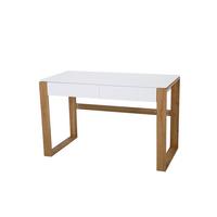 Schreibtisch Naturfarben, Weiß L: 120cm - Naturfarben/Weiß, Design, Holz/Holzwerkstoff (120/60/75cm) - Livetastic