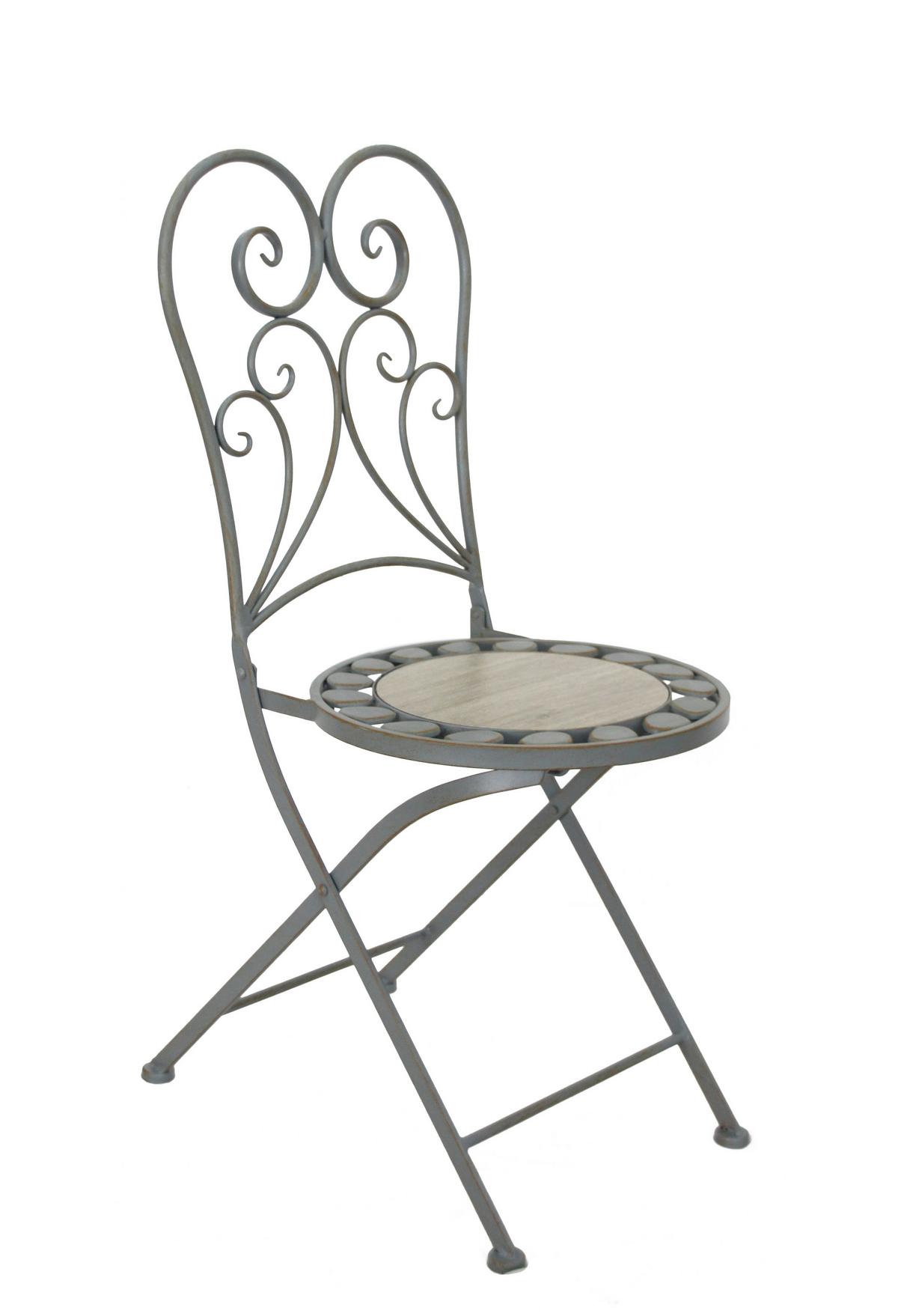 Gartenklappstuhl-set Acamp Klappstuhl Provence - Anthrazit/Beige, Basics, Keramik/Metall (38/91/38cm) - Acamp