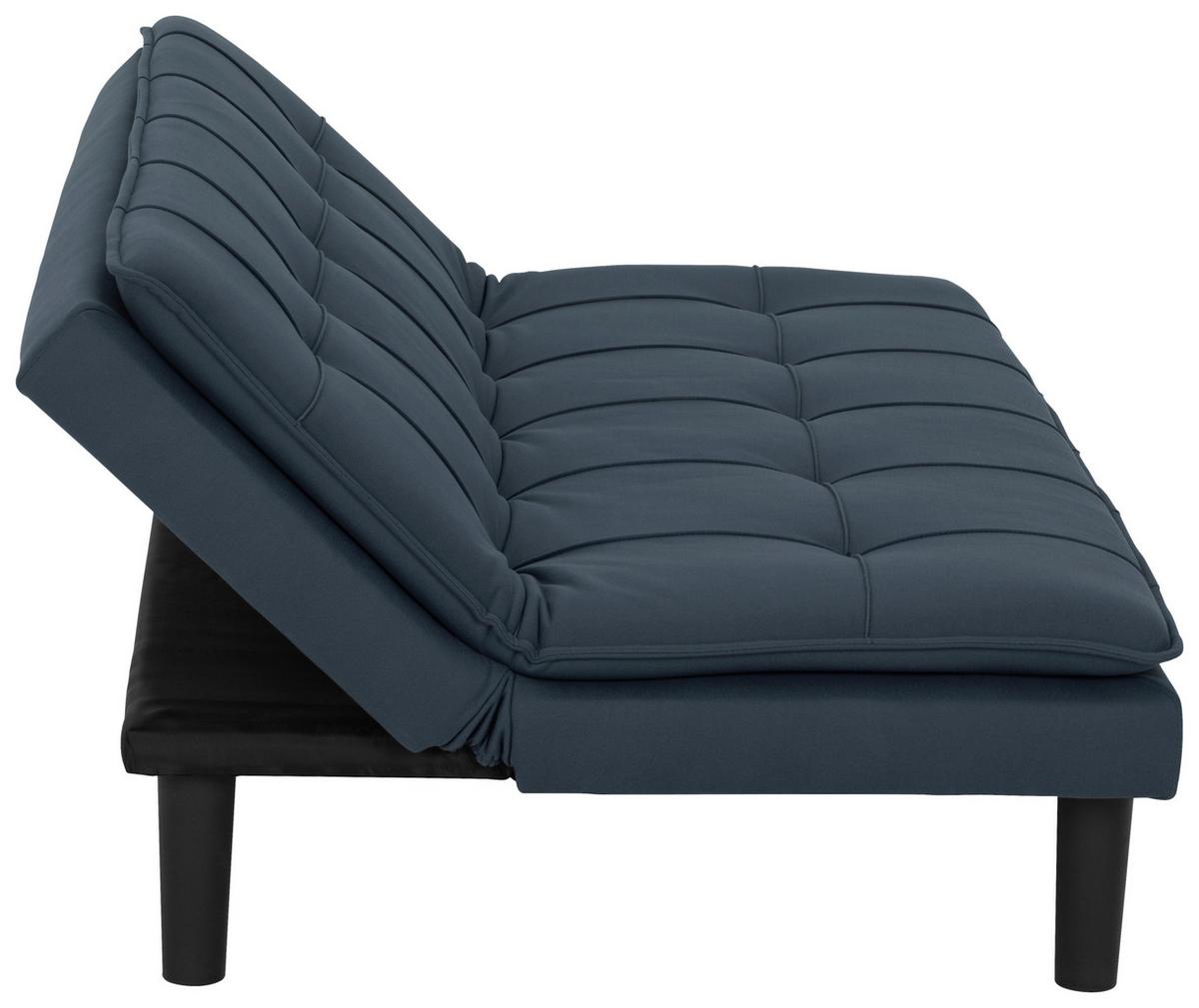 Schlafsofa Oslo - Blau/Schwarz, Basics, Textil (180/79/91cm) - P & B