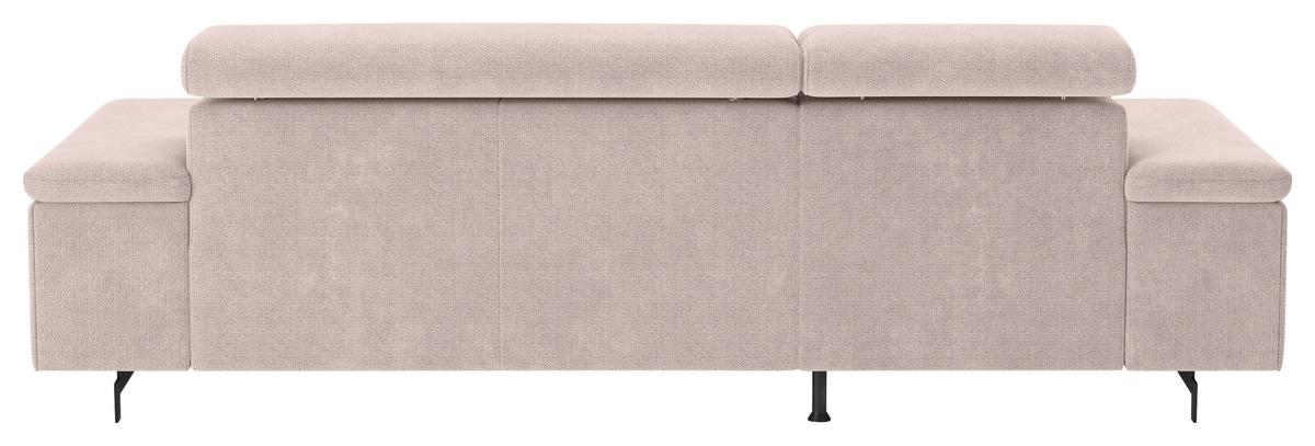Ecksofa mit Bettkasten Emma Creme 165x267 cm - Creme/Schwarz, Textil (165/267cm) - MID.YOU