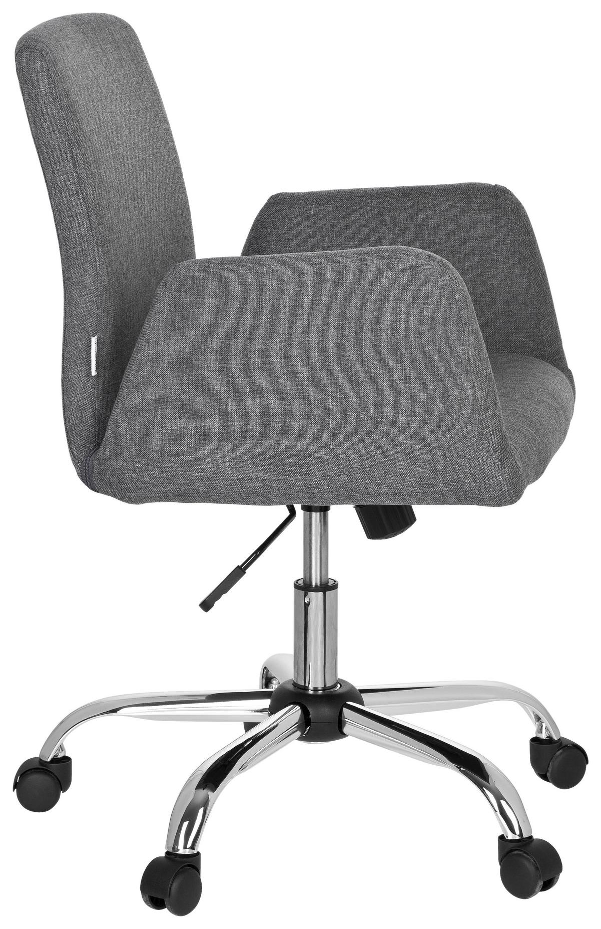 Drehstuhl Flow Grau - Chromfarben/Grau, MODERN, Kunststoff/Textil (54/95/44cm) - MID.YOU