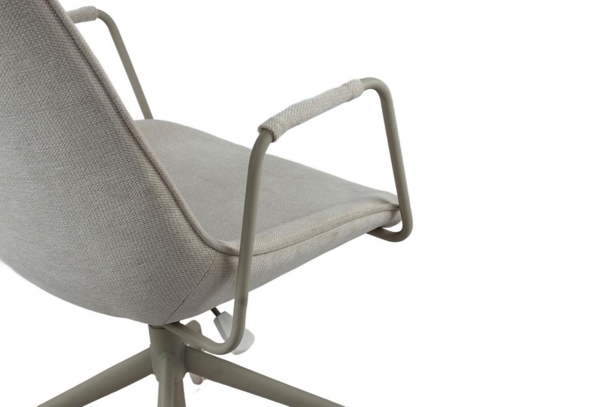 OTOČNÁ STOLIČKA LOUIS - béžová, Modern, kov/textil (57/90-100/63cm) - Mömax