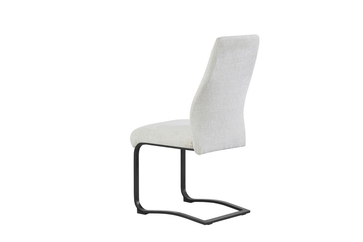 Schwingstuhl-Set Tina Creme B: 43 cm - Creme/Schwarz, MODERN, Textil/Metall (43/98/59cm) - MID.YOU