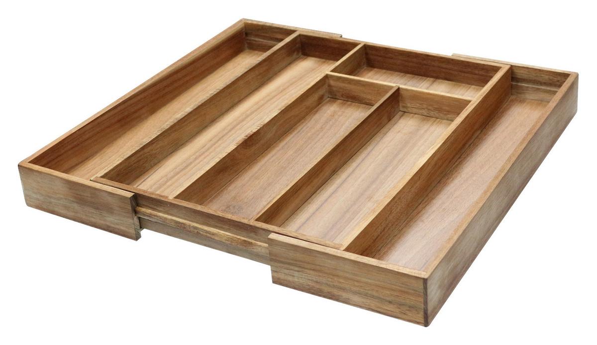 PRÍBORNÍK DO ZÁSUVKY KRISTIAN -EXT- -TOP- - prírodná farba, Konventionell, drevo (30-50/42/5cm) - Zandiara