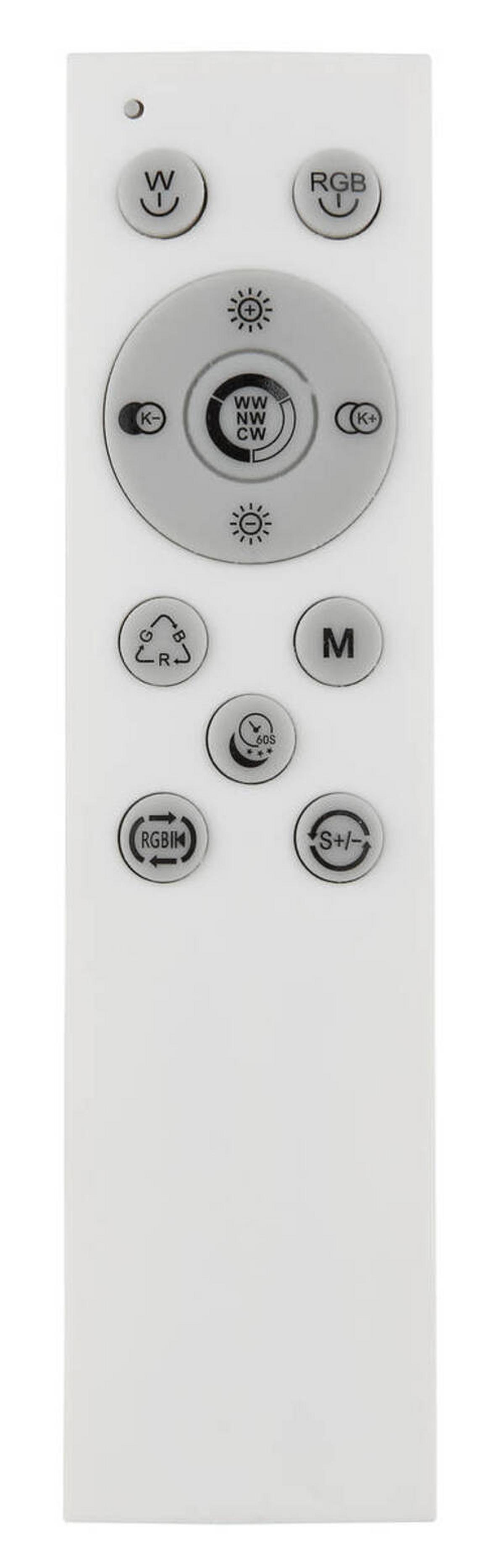 LED-Hängeleuchte 67209-45h - Silberfarben/Opal, Trend, Kunststoff/Metall (119,5/25,5/120cm) - Globo