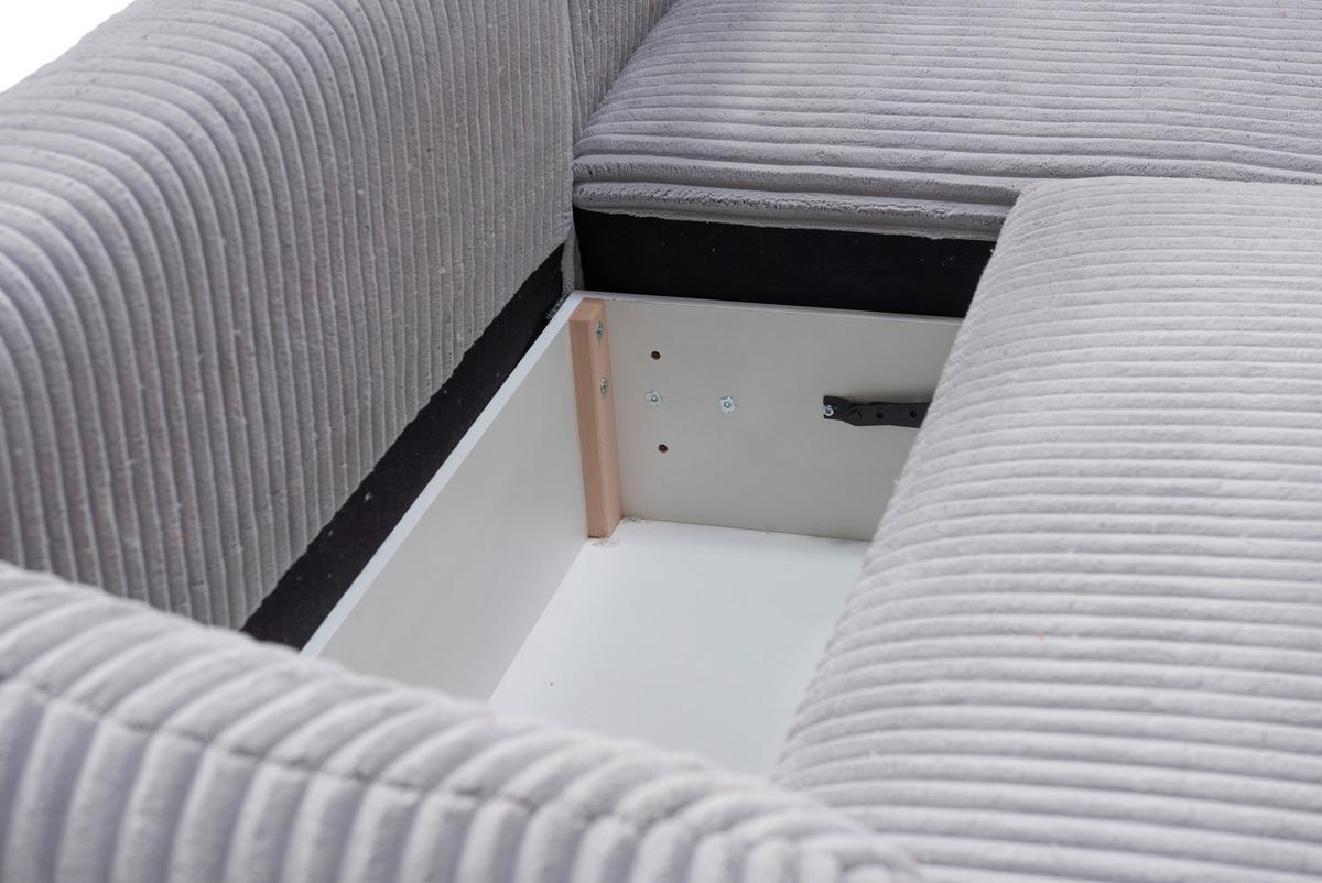 Ecksofa Lush, Grau Schenkel: 284x161 cm - Terracotta/Schwarz, Design, Textil (284/161cm) - Livetastic