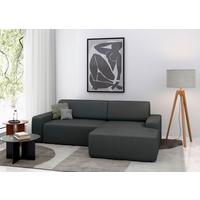 Ecksofa Wien, Anthrazit S: 246x162 cm - Anthrazit/Schwarz, MODERN, Textil (246/162cm) - Trendmanufaktur