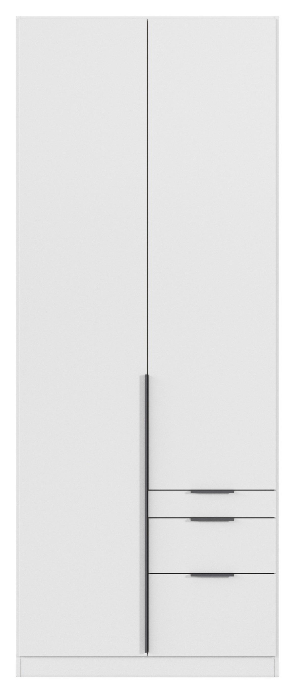 Drehtürenschrank Alabama Weiß B: 91 Cm - Weiß, MODERN, Holzwerkstoff (91/229/54cm) - Rauch Möbel