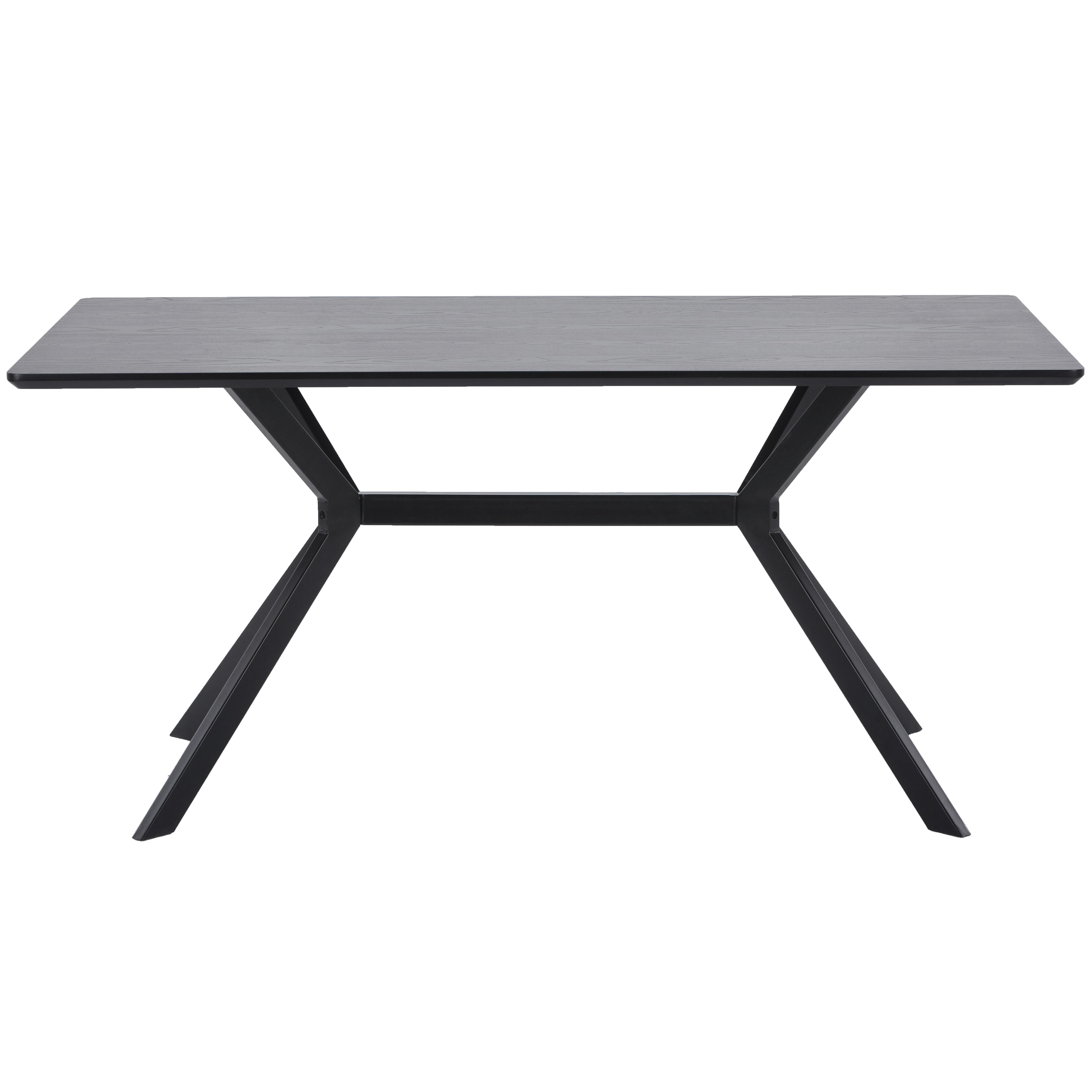 Esstisch Bruno Schwarz L: 200 Cm - Schwarz, Design, Holz/Metall (200/90/75cm) - Livetastic