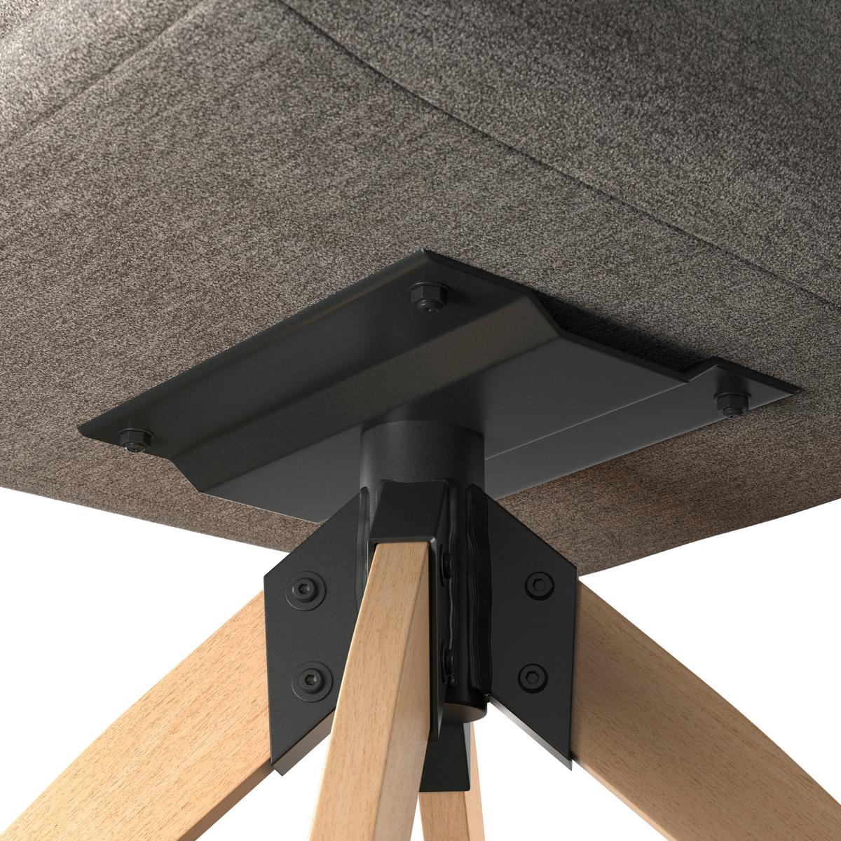 Židle s područkami Adrien, hnědá - přírodní barvy/hnědá, Moderní, kov/dřevo (64/59/92cm) - Bessagi Home