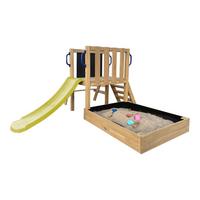 Spielturm mit Rutsche Limegrün - Limette/Braun, Basics, Holz/Kunststoff (208,7/88/215cm) - Ambia Garden