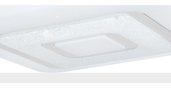 Led-deckenleuchte Mira L: 43 Cm Mit Fernbedienung - Chromfarben/Opal, MODERN, Kunststoff/Metall (43/43/8cm) - Luca Bessoni