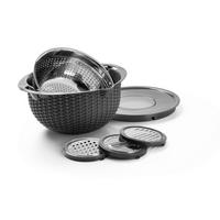 Kuchynské sitko multifunkčné - farba strieborného duba/tmavosivá, Konventionell, kov/plast (32/14cm) - Mömax