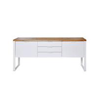 Sideboard Loop Sb 180 Eichefarben/weiß B: 180 Cm - Eichefarben/Weiß, KONVENTIONELL, Holzwerkstoff/Metall (180/76/40cm) - Livetastic