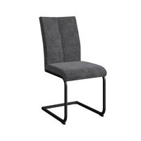 Stolička s pružným podnožím Colien - čierna/tmavosivá, Modern, kov/drevo (46/94/62cm) - Bessagi Home
