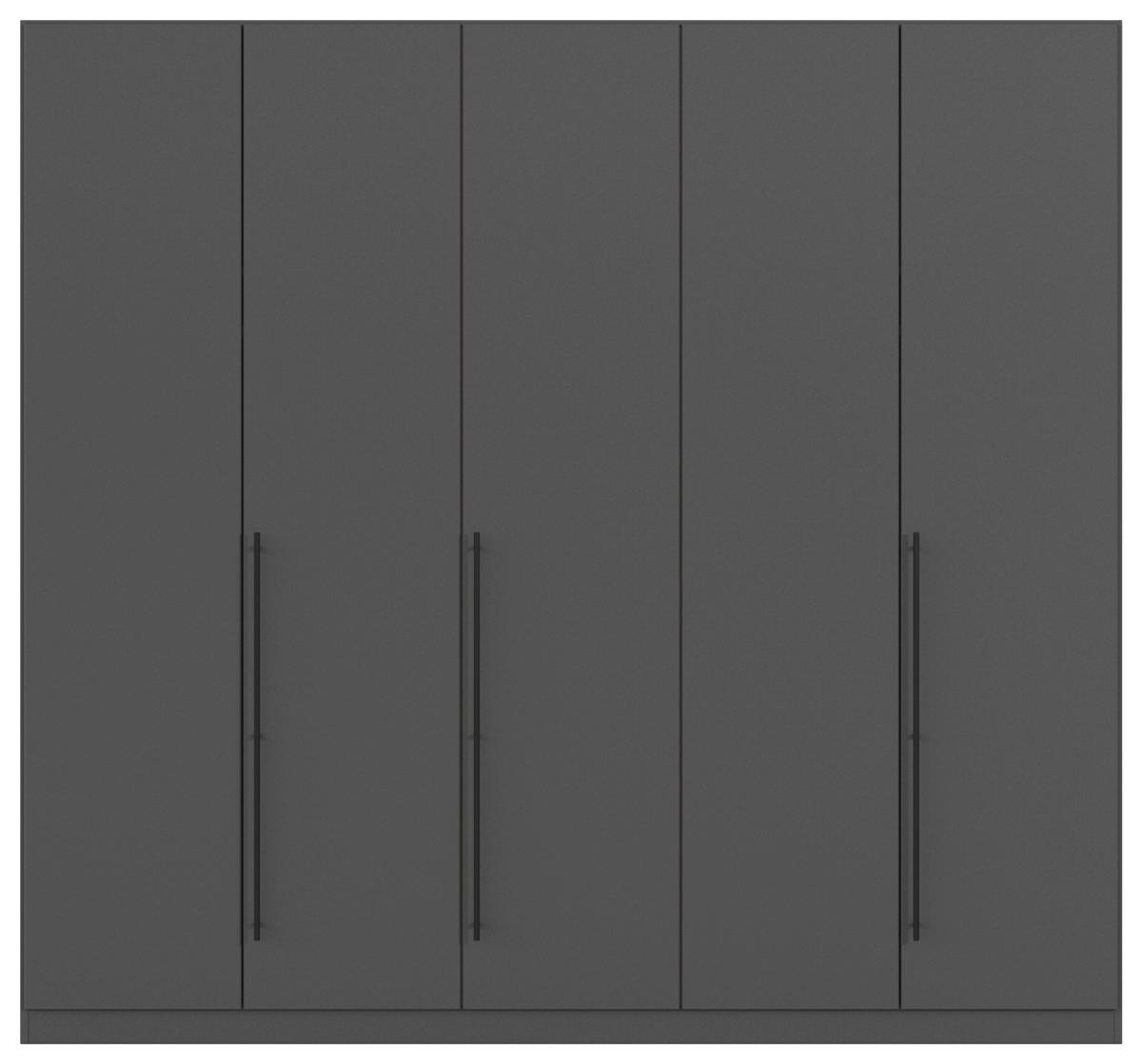 Kleiderschrank Safari B. 226 cm - Grau, KONVENTIONELL, Holzwerkstoff (226/229/54cm)