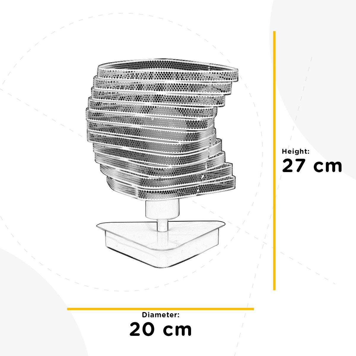 Nachttischleuchte 4841/lb - Weiß, Design, Metall (20/27cm)